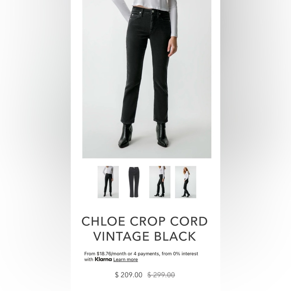 AMO CHLOE CROP CORDUROY. Chestnut Brown. Size 28. EUC. - Picture 8 of 9